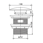 Chrome Brass Click Clack Waste - Manufacturer Direct - Bulk Buy