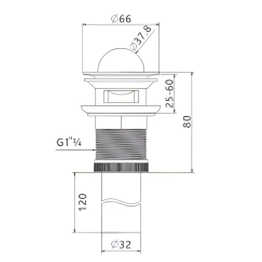 Brass Push Button Basin Waste - Competitive Wholesale Prices - Color Option