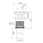 Brass Push Button Basin Waste - Competitive Wholesale Prices - Color Option