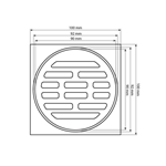 European Wholesale steel Bathroom Floor Drains with Color Options