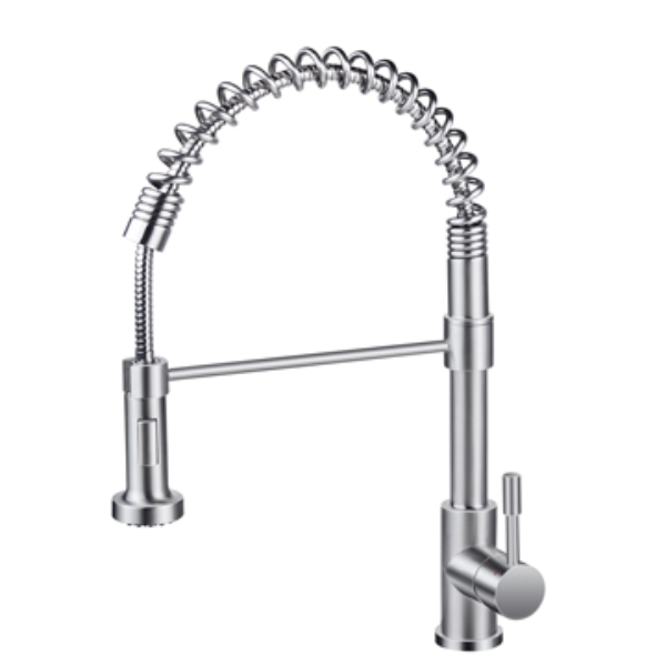 Wholesale Stainless Steel Pull Out Kitchen Tap - Hot & Cold, Deck Mounted, Spring