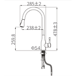 Anti-Clog Sprayer Pull-Down Sprayer Stainless Steel Kitchen faucet mixer taps