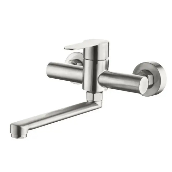 B2B Europe: Commercial Grade Stainless Steel Kitchen Tap with Pull Down Sprayer, Wall Mount