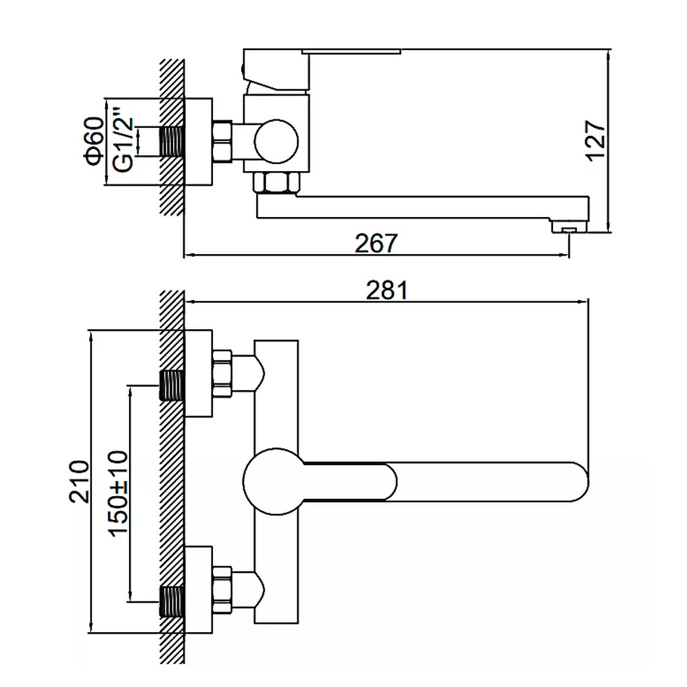 B2B Europe: Commercial Grade Stainless Steel Kitchen Tap with Pull Down Sprayer, Wall Mount
