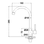 Stainless Steel Single Cold Faucet Easy Install Deck Mounted Tap for Kitchen Sinks
