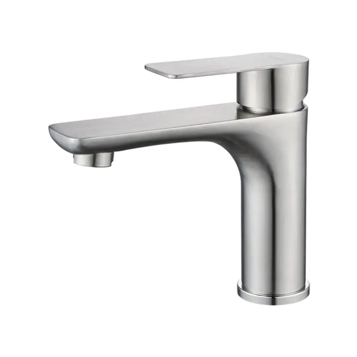 Deck Mount Basin Mixer Tap in Stainless Steel - Single Handle