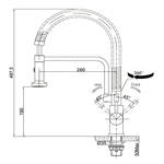 Wholesale Europe: Stainless Steel Pull Out Kitchen Faucet - Spring, Deck Mount