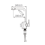 B2B kitchen tap suppliers UK deck mounted stainless steel hot and cold