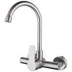 Direct from Manufacturer: Stainless Steel Hot & Cold Pull Out Kitchen Faucet - Wall Installation