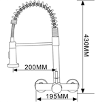 Cost-Effective B2B Solution: Stainless Steel Hot Cold Wall Mount Kitchen Faucet with Pull Out