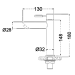 304 Stainless Steel Single Cold Basin Faucet for Bathroom