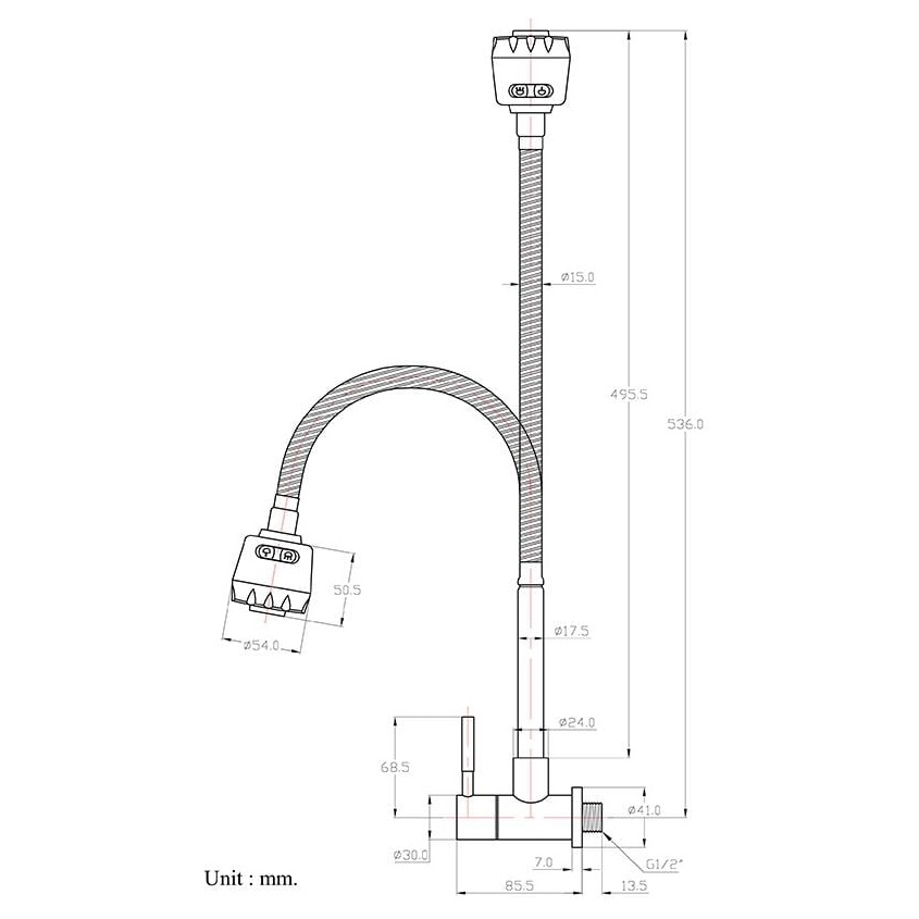 Stainless Steel Kitchen Faucet Wall-Mounted Stainless sink taps