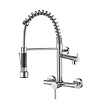 Premium Brass Kitchen Faucet for European Wholesalers - Single Handle, Wall Mount, Customizable