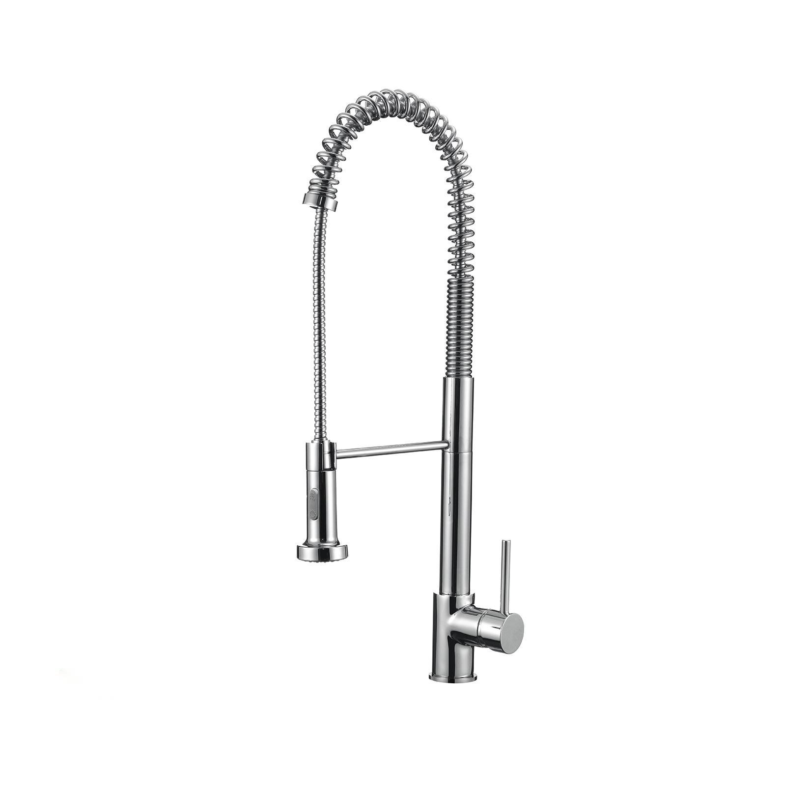 Customizable Color Brass Kitchen Sink Faucet - Single Lever, Pull Out, Deck Mount