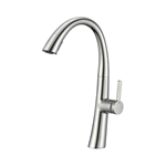 Commercial Deck Mount Pull Out Kitchen Mixer Tap - Brass Single Lever