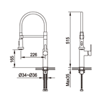 European Style Brass Sink Tap - Customizable, Spring Pull Out, Single Lever