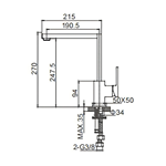 Deck Mounted Chrome on Brass Kitchen Mixer Tap - Wholesale Supplier