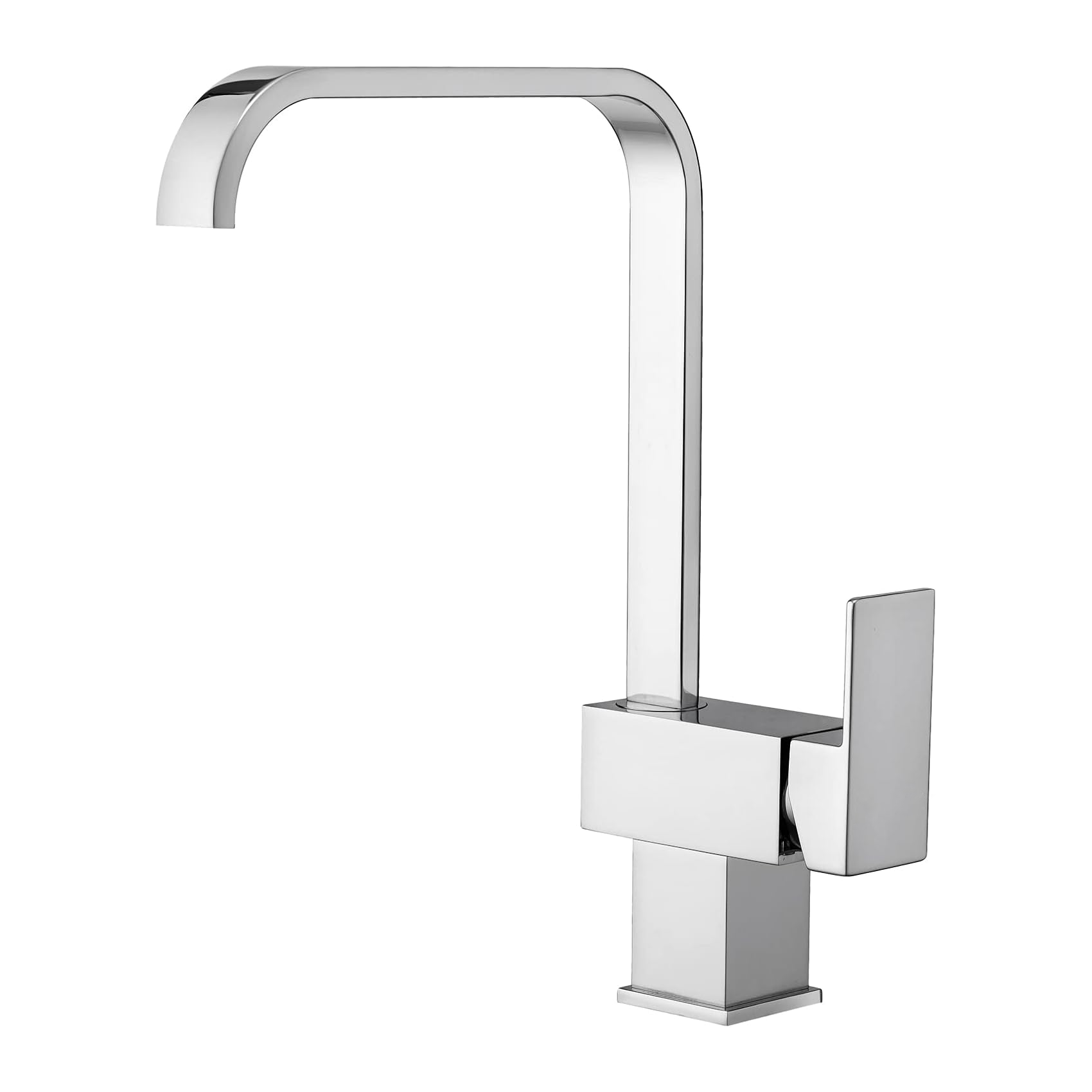 Hot Cold Chrome Brass Single Lever Deck Mount Kitchen Mixer Tap