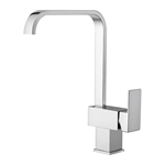 Hot Cold Chrome Brass Single Lever Deck Mount Kitchen Mixer Tap