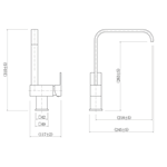 Hot Cold Chrome Brass Single Lever Deck Mount Kitchen Mixer Tap