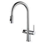deck mounted brass kitchen faucet digital temperature display supplier Europe