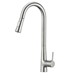 Customizable Color Brass Kitchen Faucet with Pull Out Sprayer - Single Handle, Deck Mount for European Market