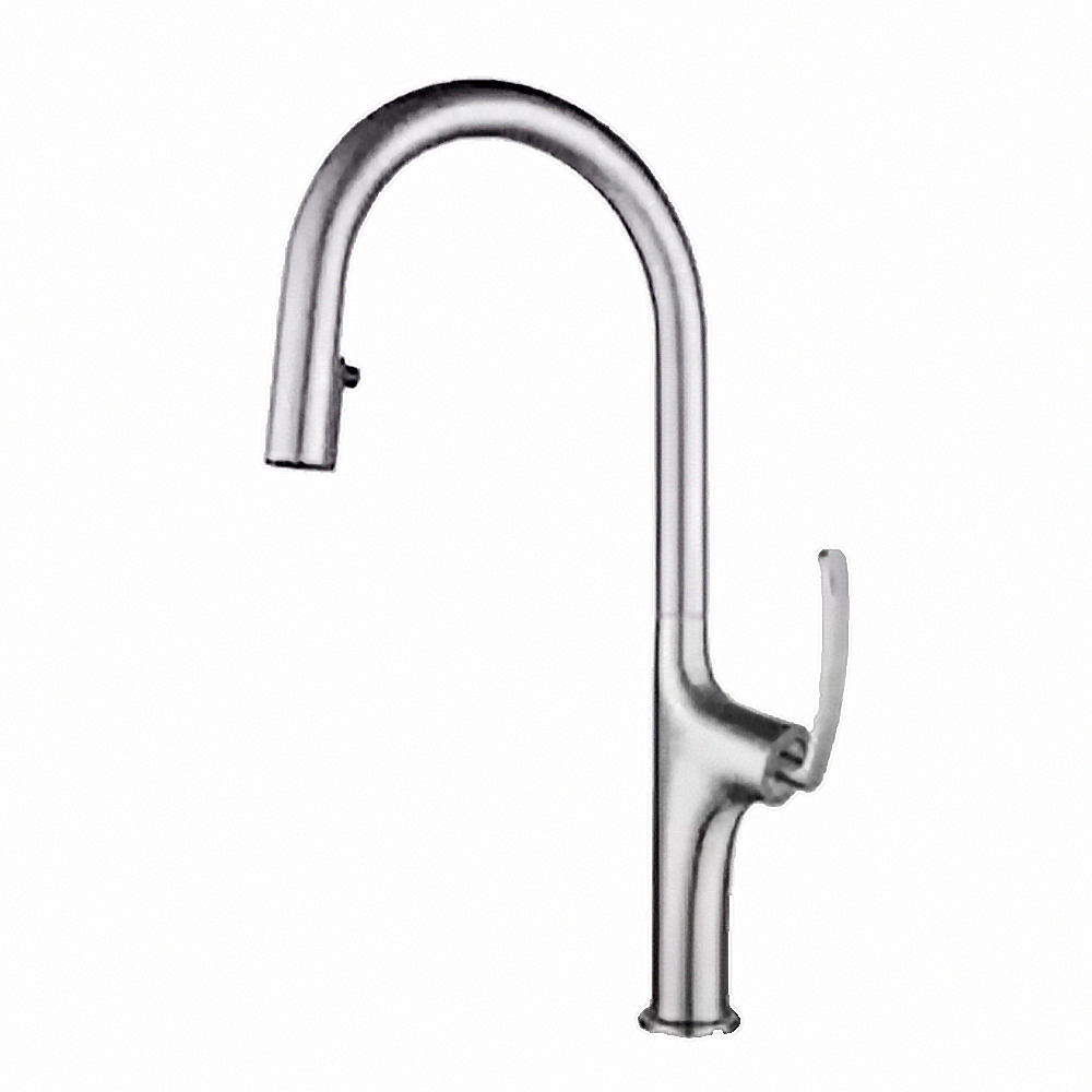 Europe's Choice: Brass Kitchen Mixer with Pull Down Spray - Single Lever, Deck Mounted, Color Customizable