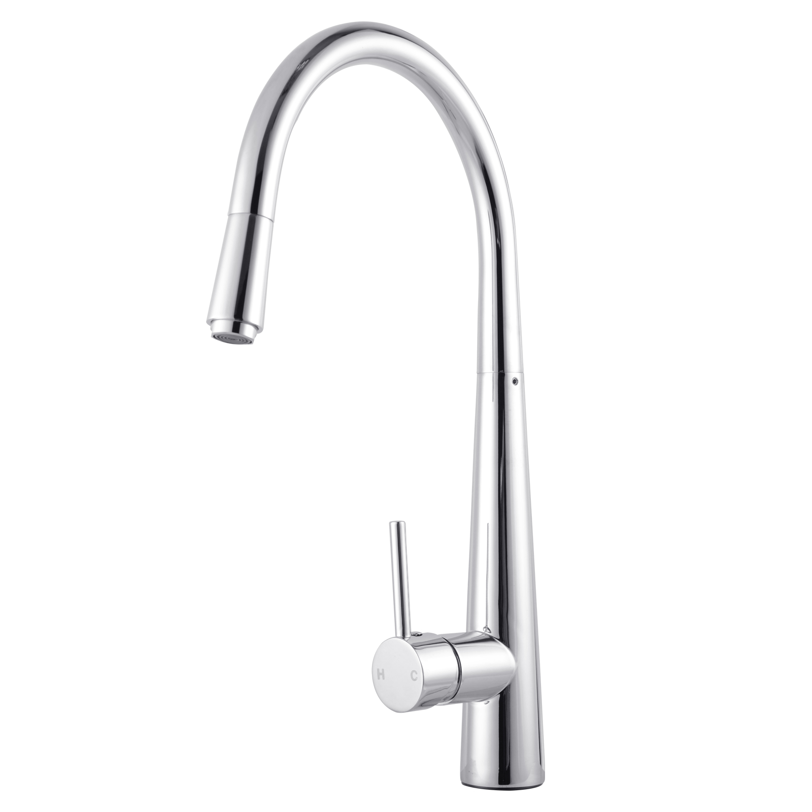 Brass Kitchen Faucet for Trade - Single Handle, Pull Out, Deck Mounted, Hot/Cold, Customizable Colors