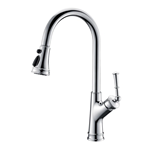 Single Handle Brass Kitchen Tap with Pull Out Sprayer - Deck Mounted, Hot & Cold, Custom Color Options for Europe