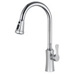Brass Kitchen Faucet for Wholesaler - Single Handle, Pull Out, Deck Mounted, Hot/Cold Water, Customizable Colors Europe