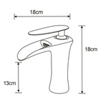 Modern Design Brass Waterfall Mixer Tap - Deck Mounted for Bathroom Sinks