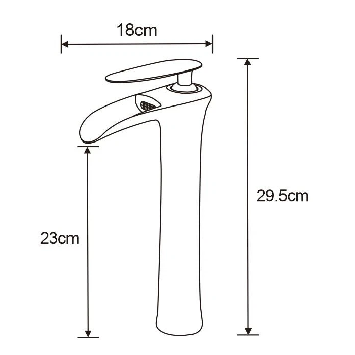 Wholesale Price: Brass Waterfall Basin Tap - Deck Mounted, Cold & Hot Water Control