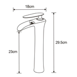 Wholesale Price: Brass Waterfall Basin Tap - Deck Mounted, Cold & Hot Water Control