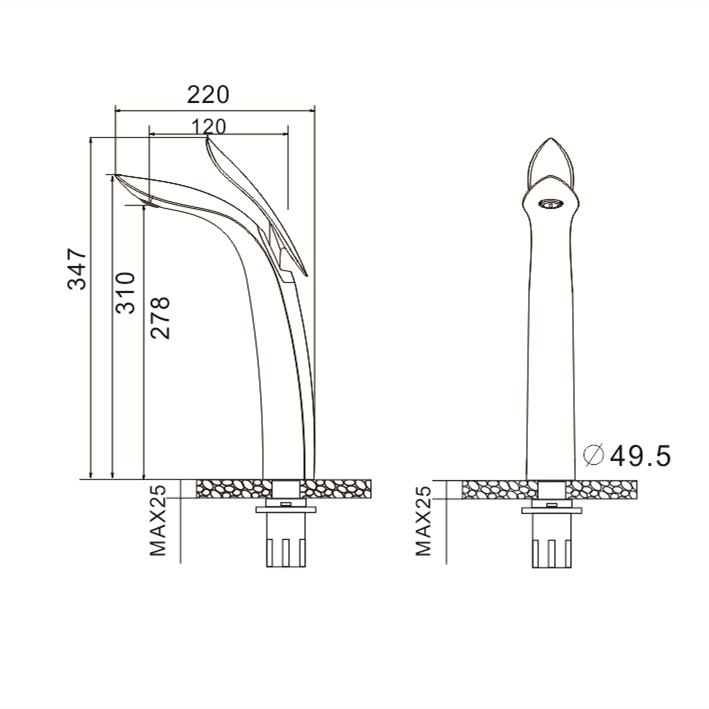 Bulk Buy, Brass, Deck Mounted, Hot and Cold, Bathroom Faucet, Wholesale Price