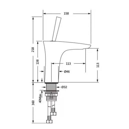 High-End, Brass, Deck Mounted, Hot and Cold, Basin Faucet, European, B2B