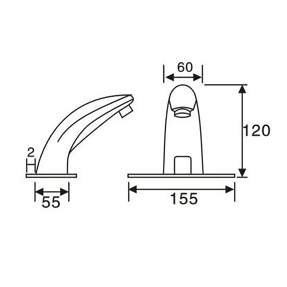 AC/DC Powered Automatic Copper Tap for Commercial Bathrooms