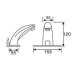 AC/DC Powered Automatic Copper Tap for Commercial Bathrooms