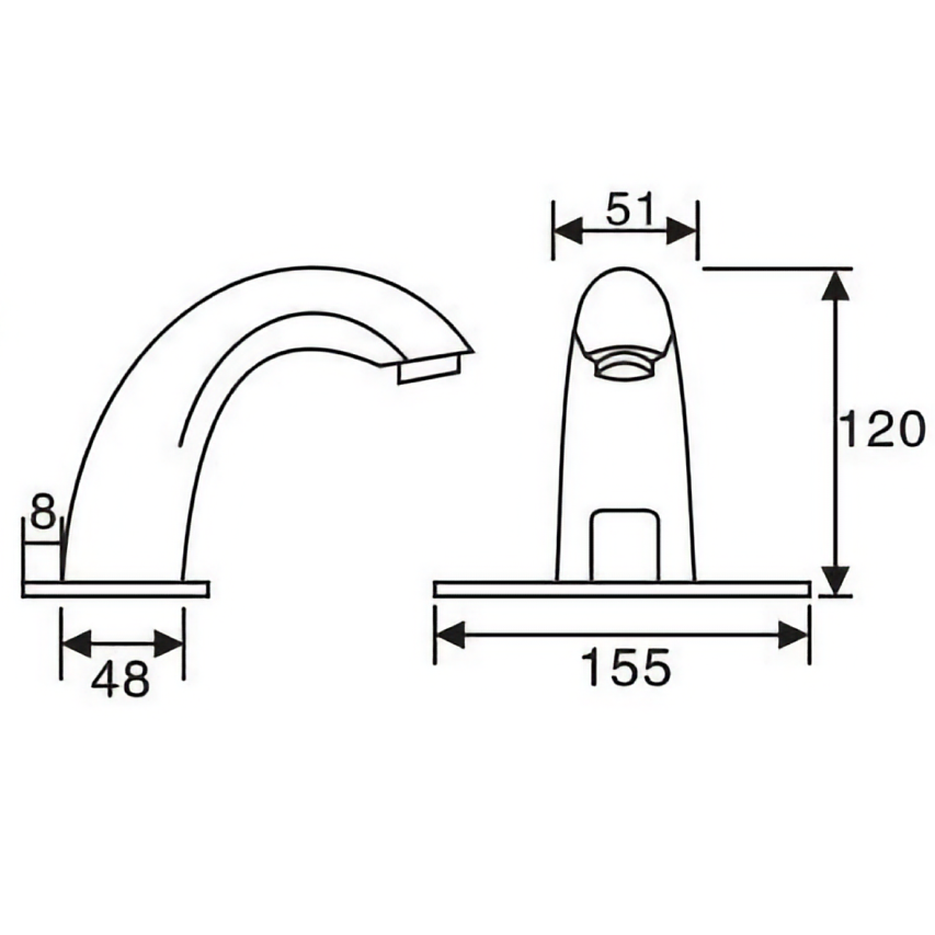 Premium Copper Hot Cold Sensor Faucet AC/DC - European B2B Supply