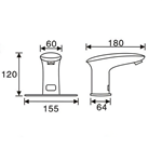 Commercial Copper Sensor Basin Tap AC/DC
