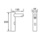 Copper Touchless Basin Mixer AC/DC for European Commercial Wholesale