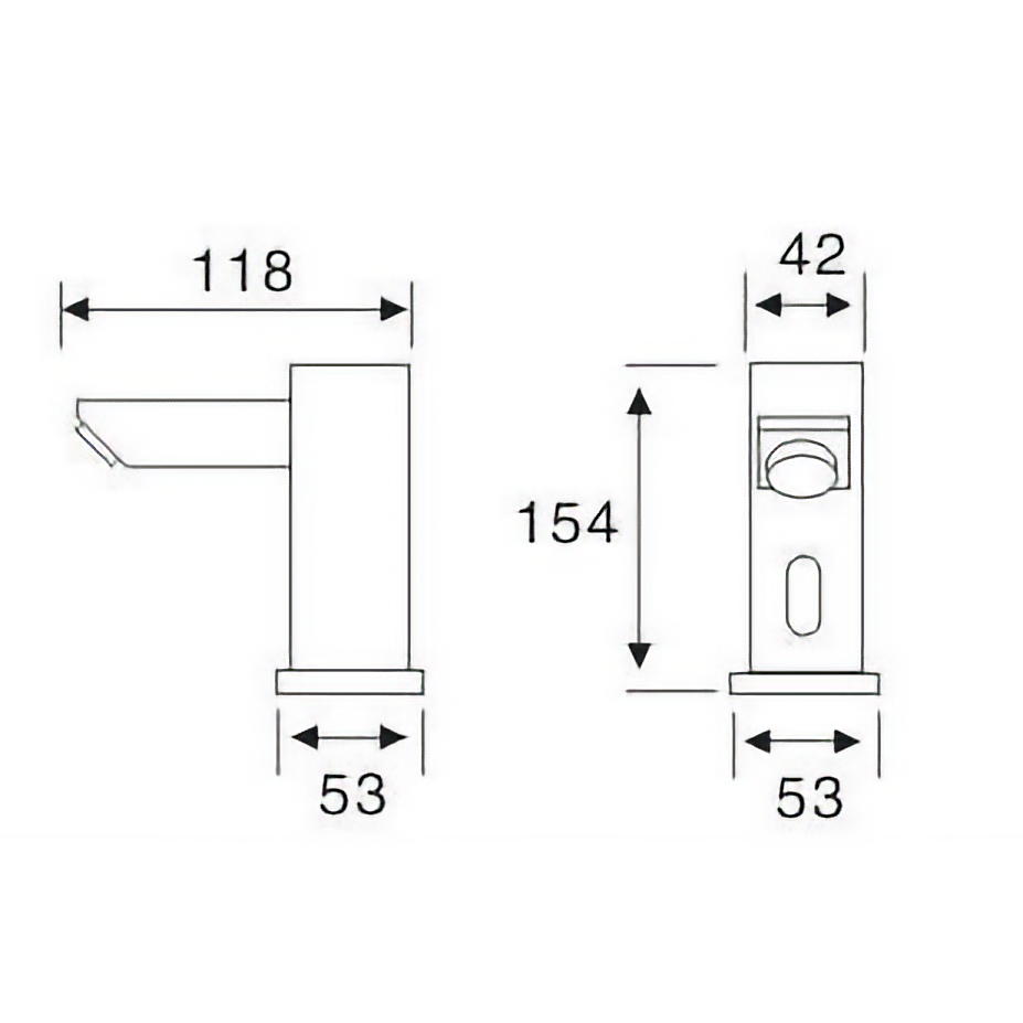 Brass Touchless Basin Mixer AC/DC for European Commercial