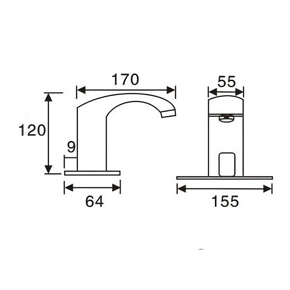 commercial infrared tap hot cold AC/DC Europe