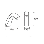 bulk buy copper touchless basin faucet AC/DC Europe