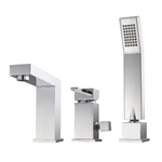 Deck mounted bathtub faucet widespread sink faucet