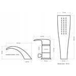 Deck mounted bathtub faucet bathtube mixer bath shower set