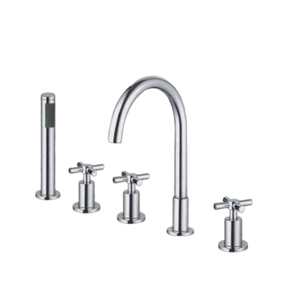 Deck mounted bathtub faucet bath shower set mixer kit