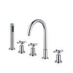 Deck mounted bathtub faucet bath shower set mixer kit
