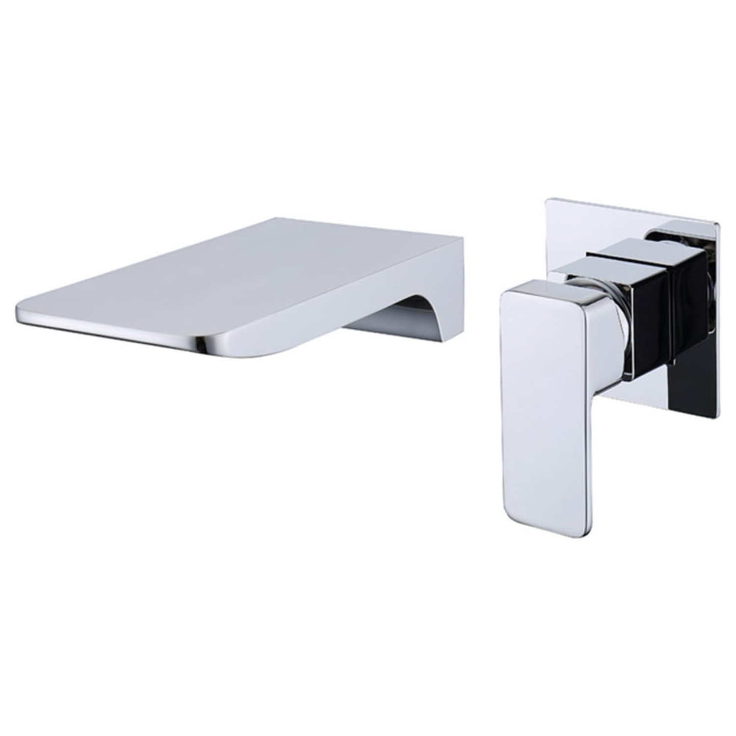 Wall Mount Basin Mixer Tap in chrome finished - single lever Handle