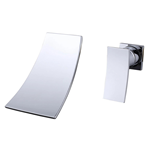 Brass Wall Mounted Bathroom Faucet single Handle Mixer