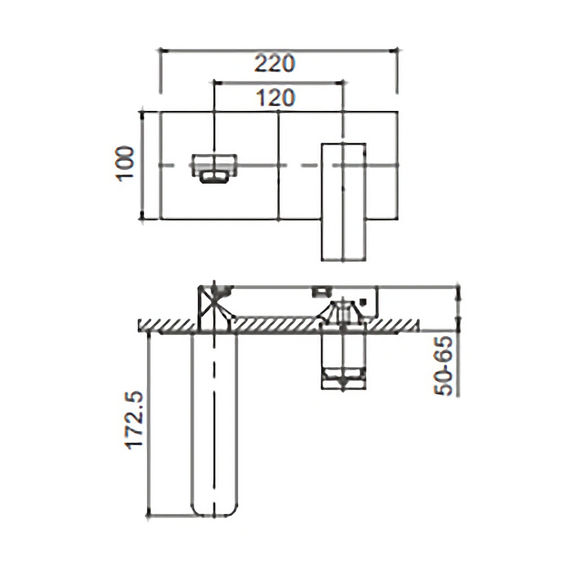 Wall Mount Basin Tap Brass Bathroom Faucet